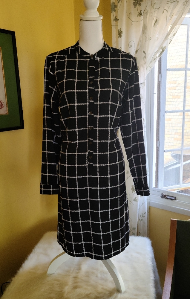 NEW Murano Black Plaid Shirt Dress Size XL